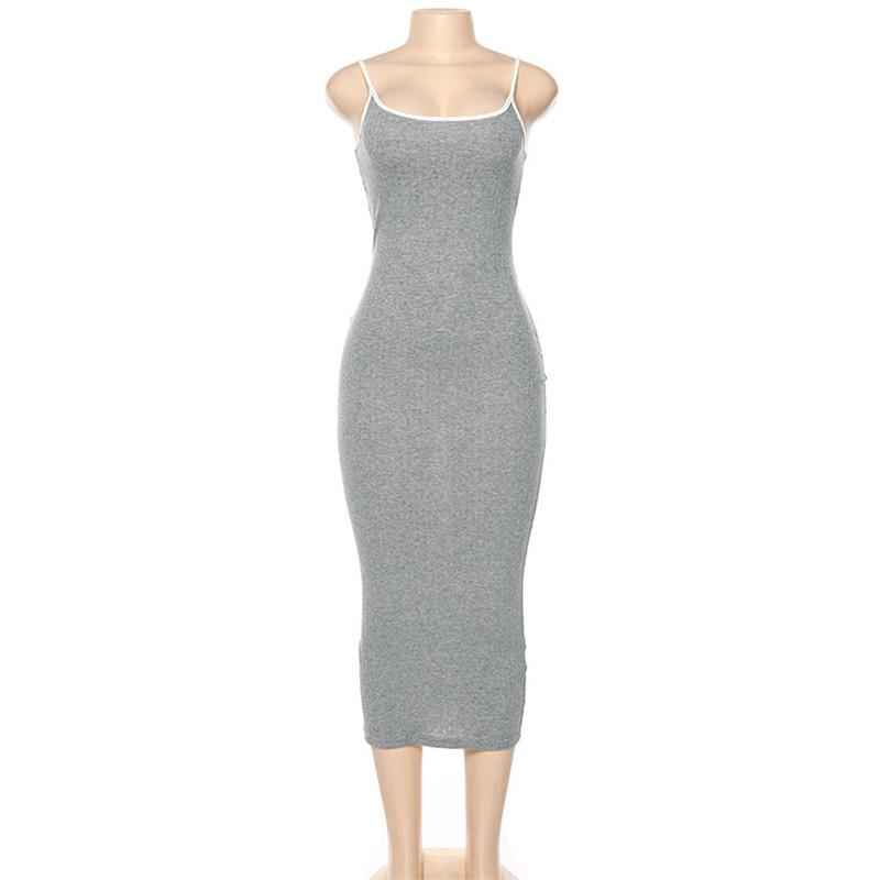 Spring New Women's Clothing Backless Lace-up Bead Necklace Decoration Slim Backless Sexy Hot Girl Dress Female