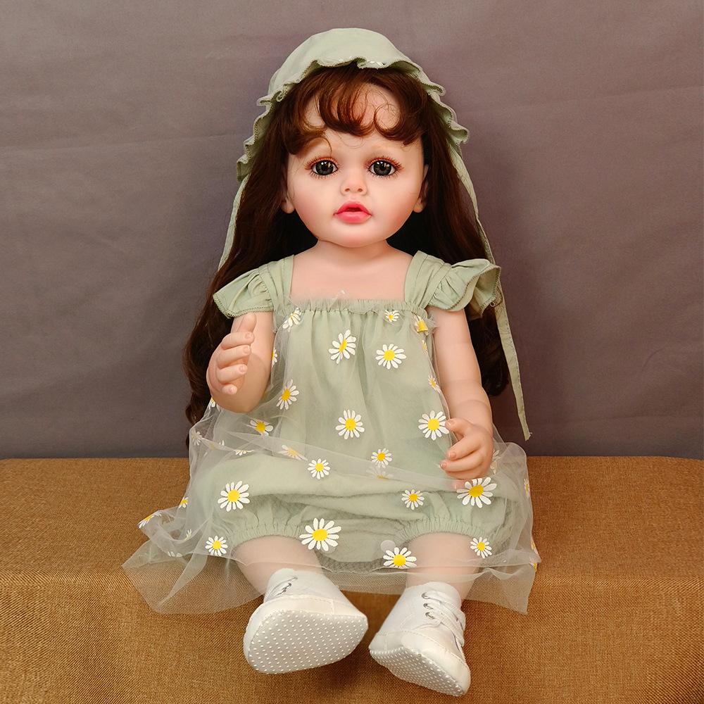 50CM Washable Lifelike Soft Hand-painted Simulation Baby Reborn Doll Children Accompany Play Doll Gift