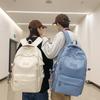 Backpack Female Junior Senior High School Student Schoolbag Solid Color Large Capacity Backpack