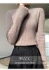 Women's Slim Fit Solid Color Knit Pullover Sweater – Autumn/Winter Long Sleeve Half-High Neck Base Layer