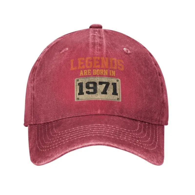 Custom Cotton Born In 1971 Birthday   Baseball Cap Men Women Breathable Dad Hat Streetwear