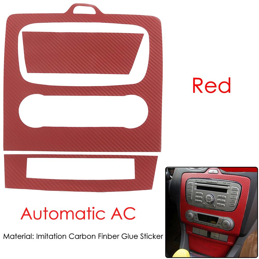 3D carbon fiber sticker Central control Panel decoration trim for Ford focus mk2 2009-2016 auto accessories