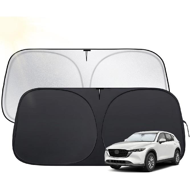 Windshield Sun Shade for Toyota Tacoma 2016-2025,  Fit Car Sun Shades with 420D Fabric & Foldable Memory Steel Wire, Sunshade for Car Windshield