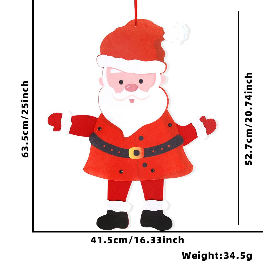 

Felt Large Delightful Christmas Decorations Featuring Movable Snowman And Reindeer Designs Santa Ornament