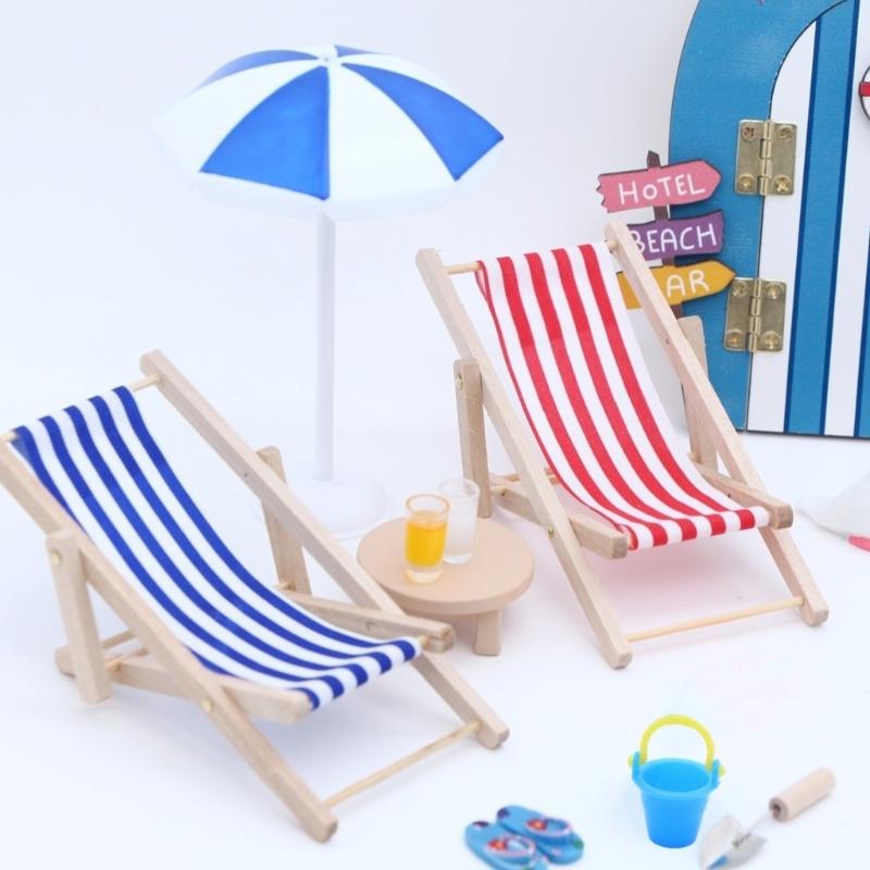 Creative Beach Scene Display Set with Accessories For Doll House Enthusiasts Microlandscape Beach Seashore Scene Setting