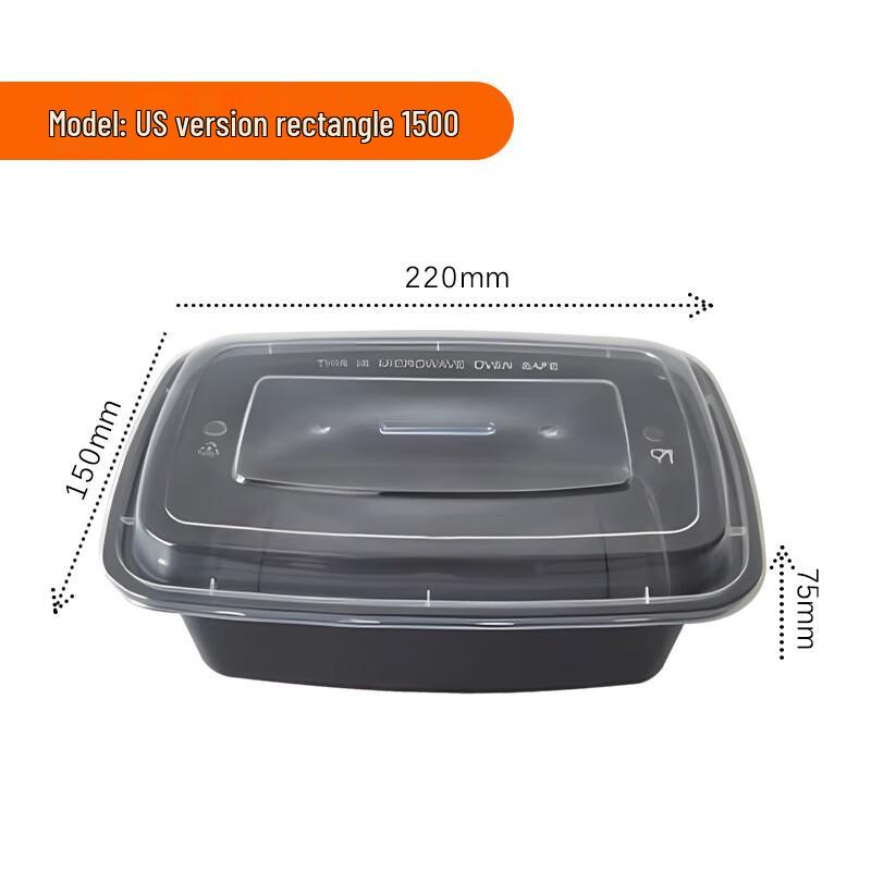 Jiwanggu 1500ml Disposable Microwavable Food Containers (150 Sets)