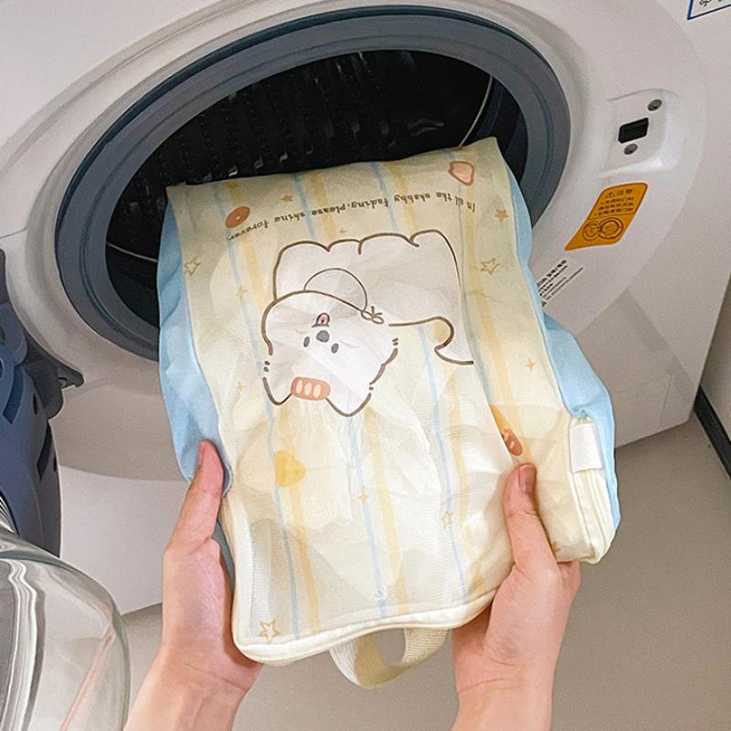 Dog Shape Laundry Bag Clothes Washing Protection Mesh Bag Machine Wash Anti-Deformation Laundry Net Thickened Wear-Resistant Lar