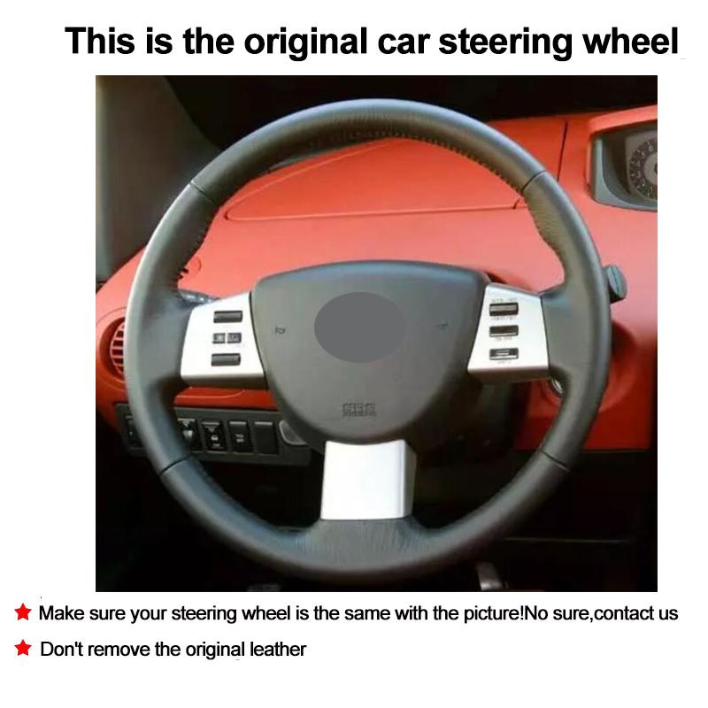 Hand Sewing Car Steering-Wheel Cover Wrap For Nissan Maxima 2004 - 2007 2008 Quest 2004-2010 Altima 2005-2009 Murano 2003-2008