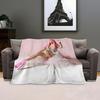 N-Nicki Minaj Album Pink Friday Wurf Kinderfreundliche Flanell-Wurfdecke Weich Warm Antistatisch Waschbar Ganzjahres