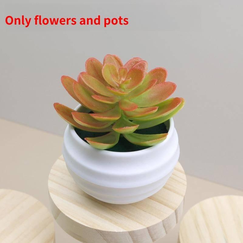 Plant Plastic Succulent Lotus Artificial Potted For Indoor Decoration And Gifts