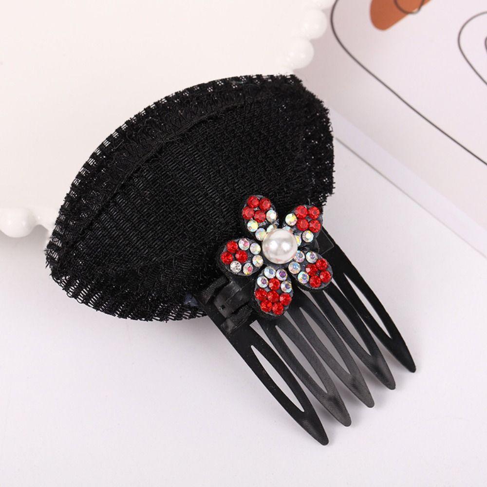 Blumen Haarbasis Perlen Dutt Volumen-Haarbasis Glänzend Unsichtbar Volumen-Haarclip Täglich