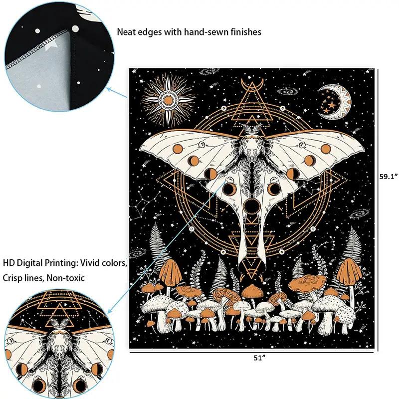 

1 шт. готический череп гобелен дьявол сатанинские гобелены настенные гобелены скелет летучая мышь крыло гобелены для спальни эстетическое украшение дома