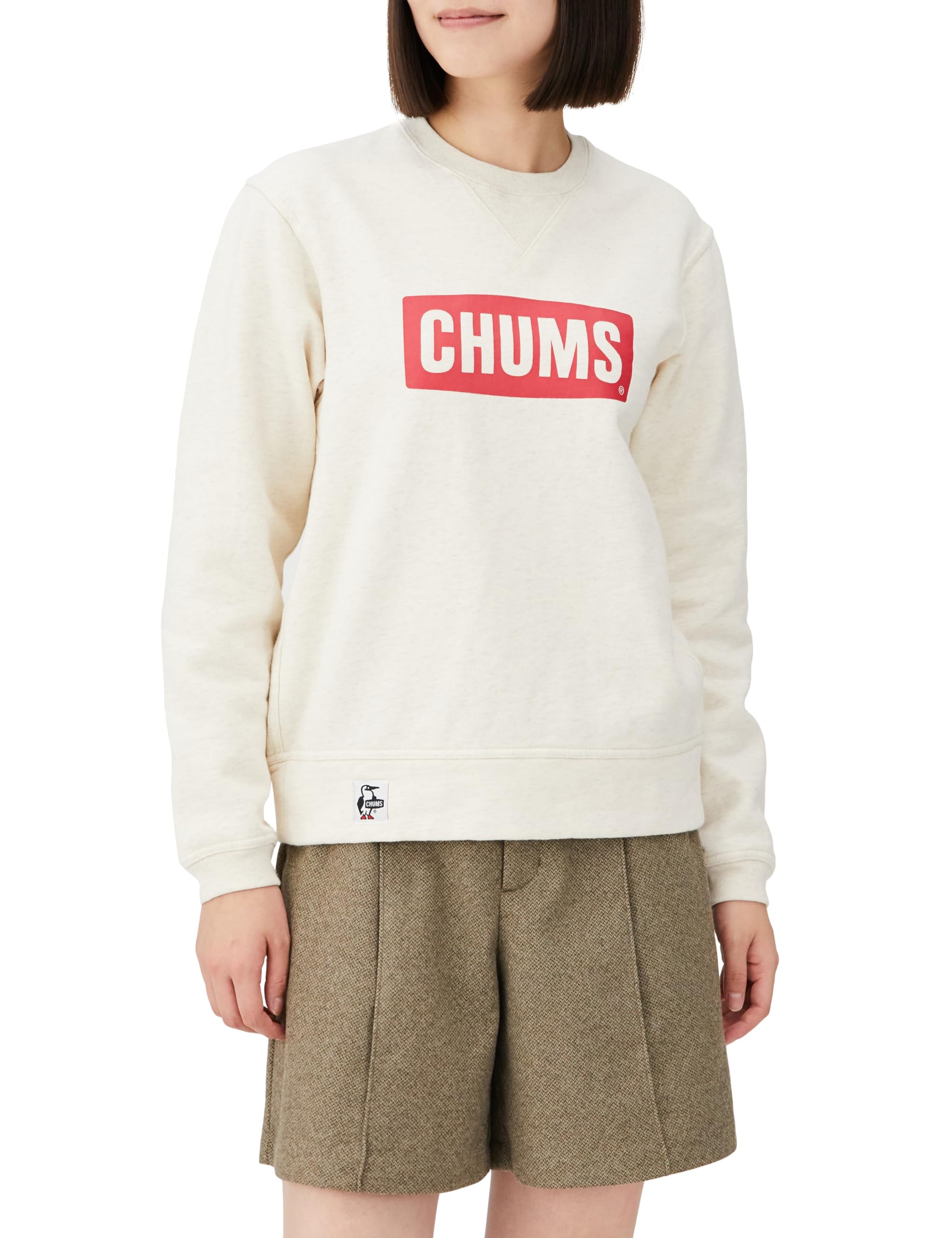 

Sweatshirt Logo Crew Top [Chums] Women s H/Natural×Red