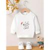 Kids Lightweight Crewneck Pullover Sweatshirt, Cartoon Bear With Creative Letter Graphic Print