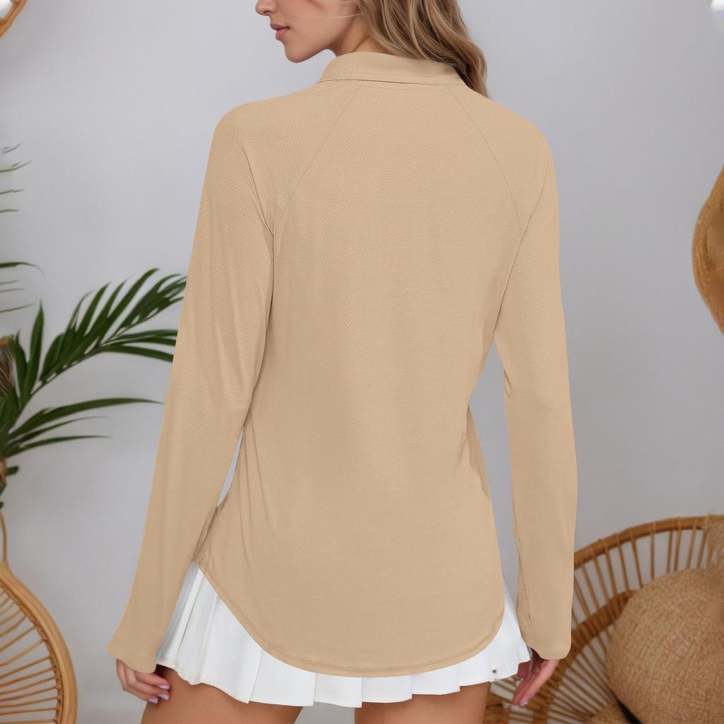 Women's Yoga Clothes Long Sleeve Pocket Style Sports Running Quick Dry Fitness Clothes Sun Clothes