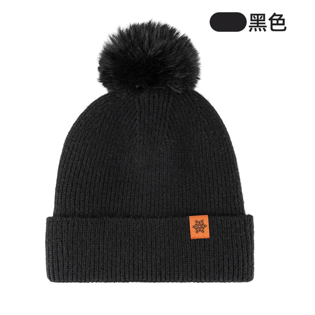 Knitted hat women's winter double-layer velvet warm riding ear protection knitted hat casual versatile windproof