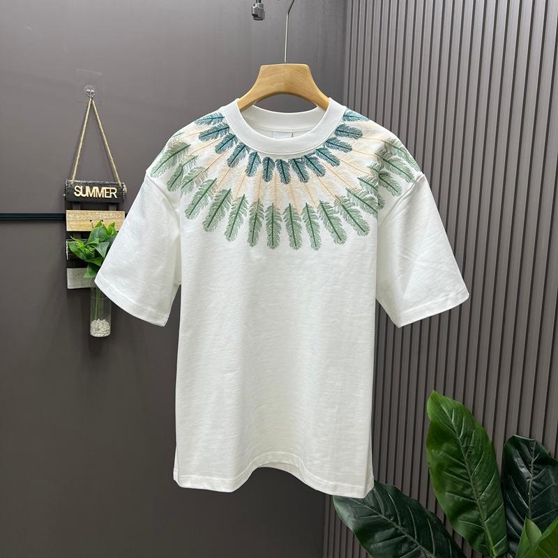 American Heavy Short-Sleeved T-Shirt Men S Fashion Loose Trendy Brand Half-Sleeved Top And Clothing M