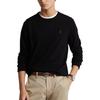 Polo Ralph Lauren FW23 Solid Color Crew Neck Casual Pullover Sweater Men sweater Black MNPOSWE16821244-001