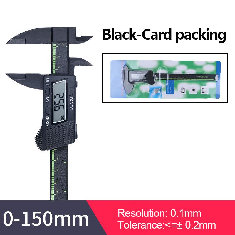 0-150mm Electronic Vernier Caliper Plastic Carbon Fiber Caliper Gauge Metric Imperial Conversions Digital Ruler Measuring Tool