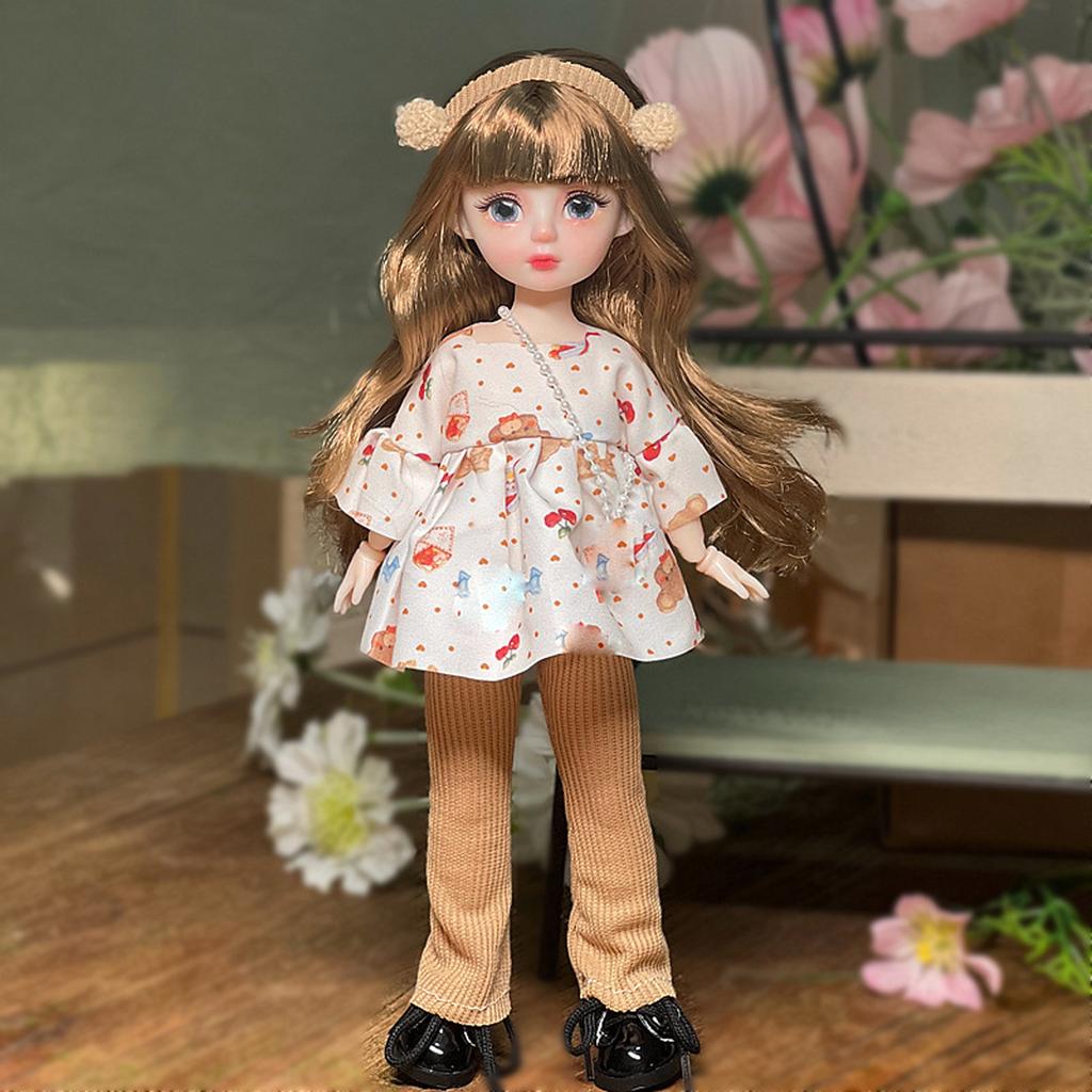 Loli Doll Dress-up Complete Set Of  Doll With 20 Joints And Hand-painted Lip Makeup