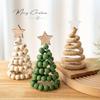 1pc New Christmas Decoration Creative Nordic Style Wooden Christmas Tree Ornaments Desktop Display, Suitable for 4 Seasons
