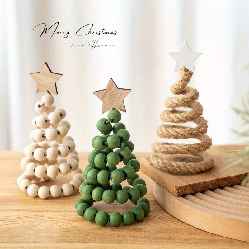 1pc New Christmas Decoration Creative Nordic Style Wooden Christmas Tree Ornaments Desktop Display, Suitable for 4 Seasons