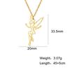 Cazador Gold Color Stainless Steel Fairy Angel Choker Necklace for Women Pendant Chain Necklace Birthday Anniversary Gifts