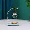 Light Luxury With Bracket Crystal Ball Ornaments Geometric Abstract Crystal Ball Sculpture Desktop Decor Stand Living Room