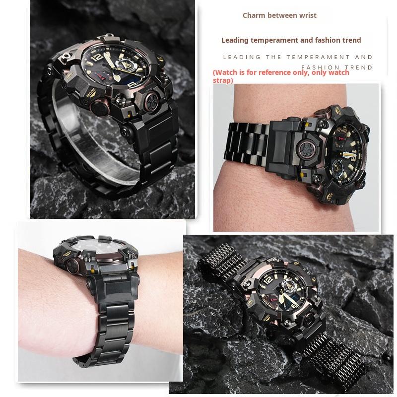 GWG B1000 solid stainless steel strap bracelet For G-SHOCK Casio GWG-B1000-1A third generation Mud King modified Metal watchband