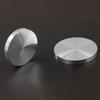 Solid Glass Round Table Leg Aluminum Disc Silver Tone for Glass Table Tea Tables