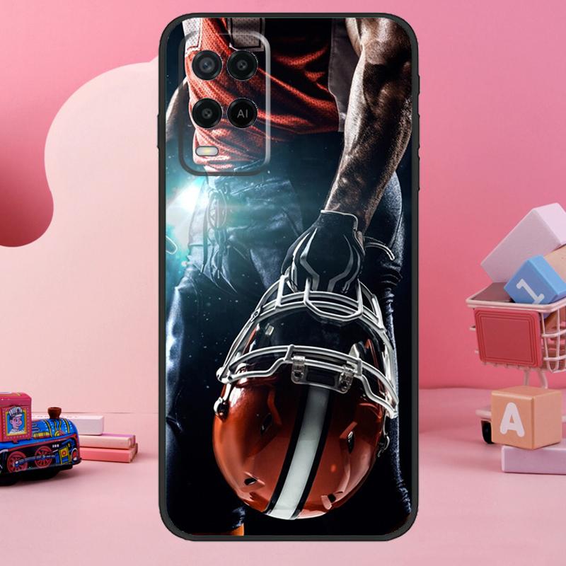 American football player sport Case For Oppo A18 A38 A58 A78 A98 A74 A54 A94 A80 A60 A40 A96 A76 A16 A15 A17 A57 A77 A5 Pro