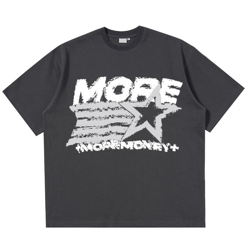 Unisexs oversized cotton retro aesthetic graphic Tshirt Korean fashion clothing Y2k street design Harajuku shortsleeved Tshirt