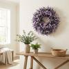 Lifelike Artificial Lavender Wreath Fresh Simulated Garland Spring Wreath  Front Door