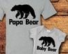 Vatertagsgeschenk, Passendes Hemd für Vater und Sohn, Passende Hemden für Papa und Baby, Passende Outfits, Papa Bär, Baby Bär, T-Shirt, Hemd, Tee