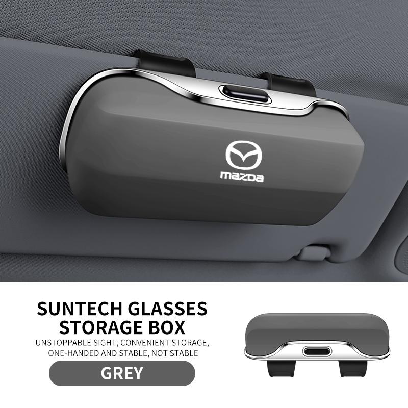 For Mazda SKYACTIV Axela Atenza CX30 CX5 CX8 CX9 MX5 RX8 Car Visor Sunglasses car Glasses Case Glasses Holder Glasses Clip Box
