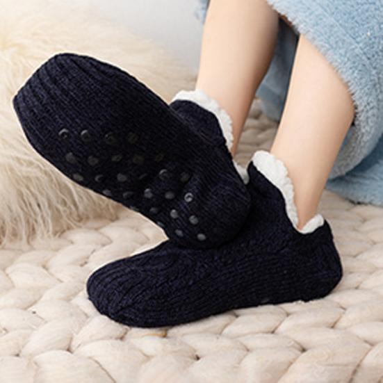 1 Pair Unisex Floor Socks Thickened Design Warm Anti-Slip Socks