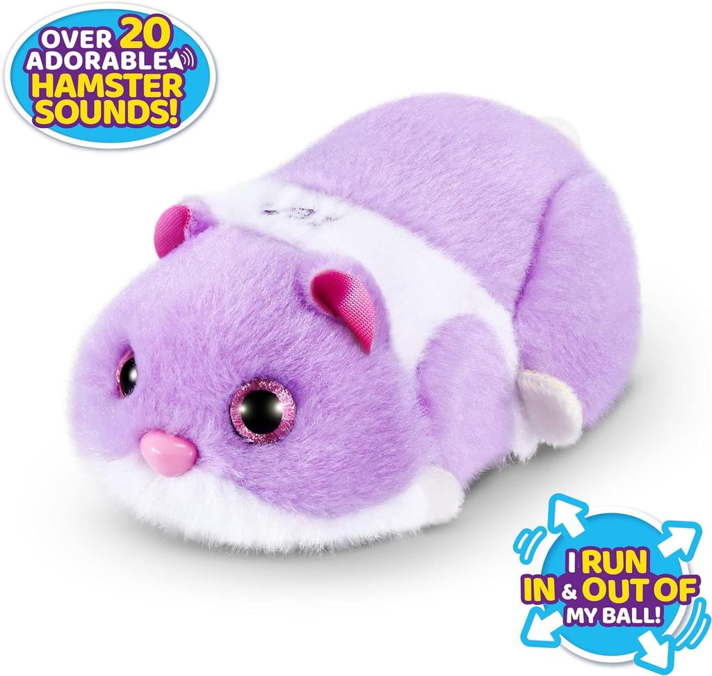 Pets Alive Hamster (Purple) Electronic Pet Plush Toy That Roars and Runs Around [Used]