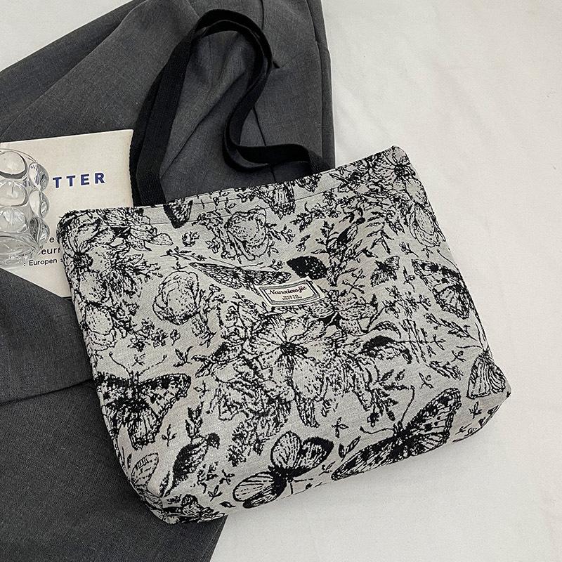 Large Capacity Single Shoulder Handbag for Women New Canvas Bag for Women Ins Versatile Shopping Commuter Tote Bag for Women