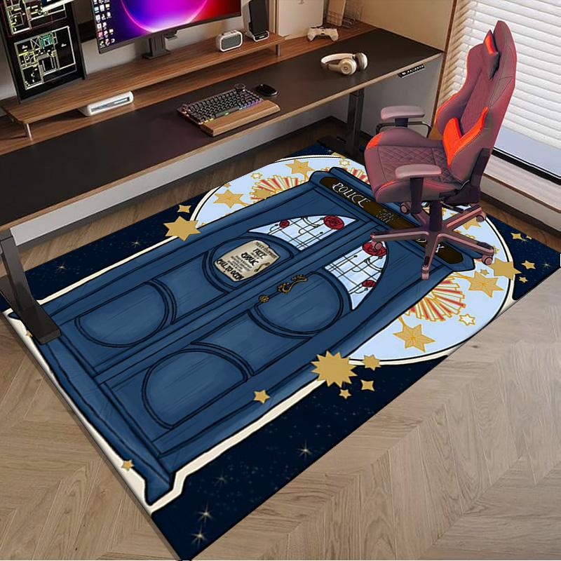 Tardis In Starry Night Carpet, Chair Rug,Rug for Office Bedroom Living Rooms, Doormat Decor Fan Gift Christmas Gift