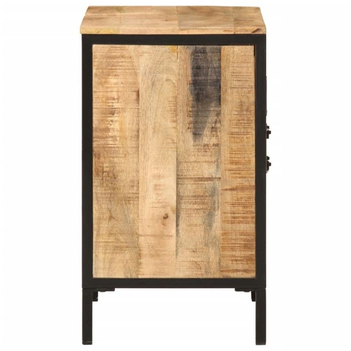 VidaXL Armoire lavabo de salle de bain bois massif de manguier et fer 358572