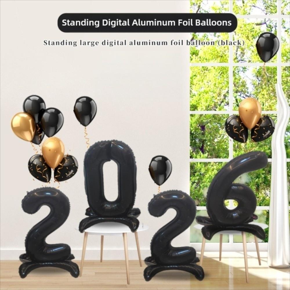 Standing 2026 Number Foil Balloons 32in New Year Eve Party Decoration Party Supplies Navidad 2026 Christmas Decorations