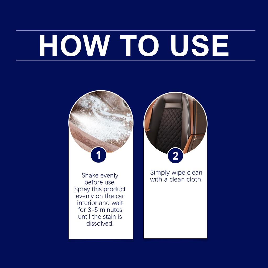 Multifunctional Car Interior Foam Cleaner Car Interior Leather Seat Stain Removal Foam Cleaner 120ml