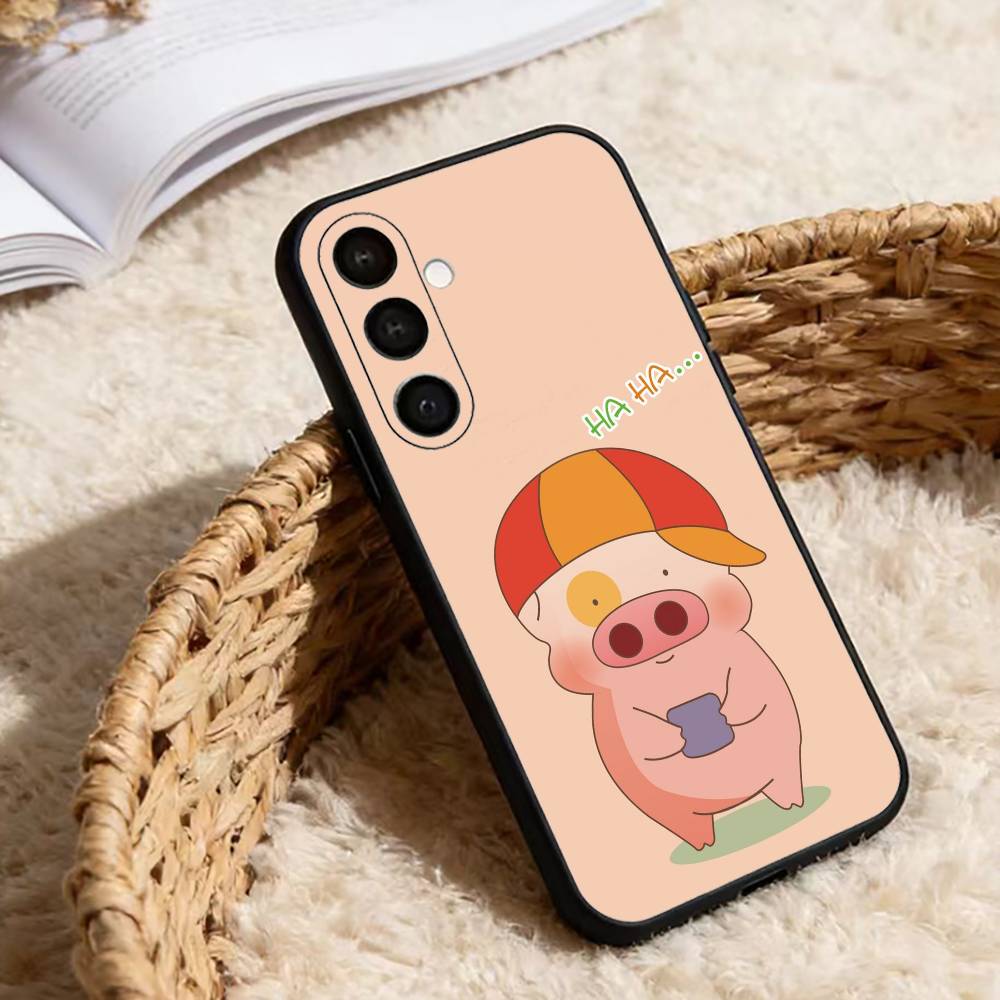 Cartoon Pig Mcdull Phone Case For Samsung Galaxy A91,80,73,72 ,71,53,52,32 ,31,22,21s,20,Soft Black Case