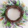 Artificial Flower Wreath Spring Festival Wreath Artificial Flower Wreath for Front Door Hallway Garden Farmhouses