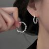 2024 New Luxury 925 Sterling Silver Crushed Earrings – High-End Style for Women