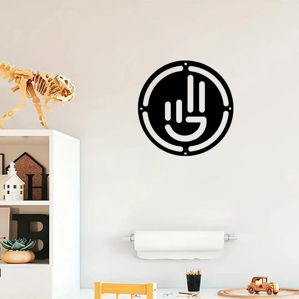 1pc Peace Sign Wave - New Metal Wall Art-12 Inches Metal Wall Art Bedroom/Home Decoration Wall Decor Room Decor Stickers