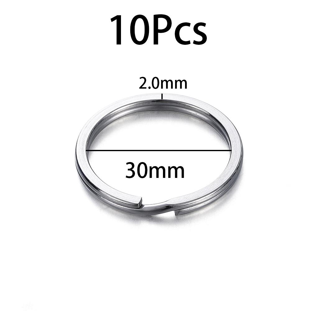 10-20Pcs 15-35mm Stainless Steel Key Rings Round Flat Line Key Ring For Key Chains Key Rings DIY Jewelry Making Accessories