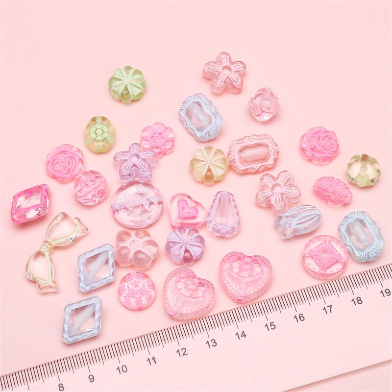 Acrylic Transparent Mixed Beads for DIY Jewelry: Phone Chains, Bracelets, Pendants, and Accessories.