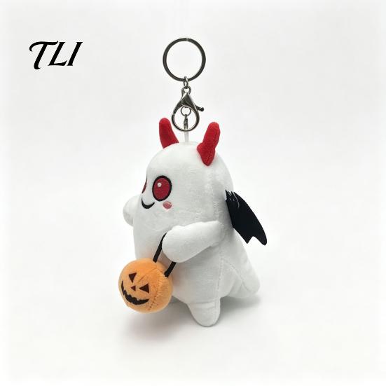 Decorative Ghost for Window Halloween Plush Keychain, Cute Spooky Stuffed Toy Pendant Backpack Soft Skin Friendly Keys, Mini Doll Bag