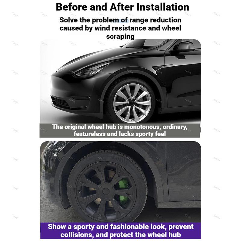 Hubcaps 19 Inch for Tesla Model Y Juniper 2025+ Performance Replacement Wheel Cover Automobile Hub Cap Full Rim Accessories 4PCS